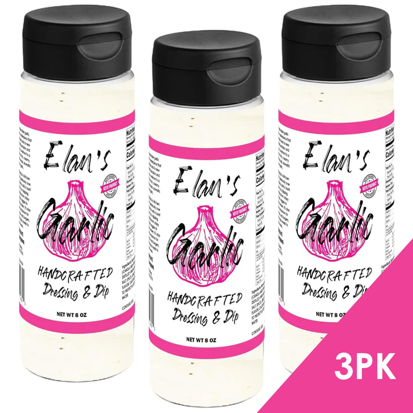 Elan's Garlic Dressing & Dip 3-Pack 24oz