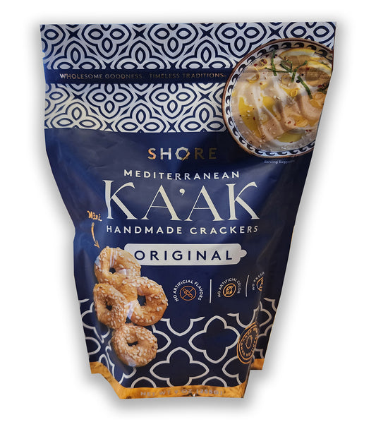 Shore Mediterranean Mini KA'AK Handmade Crackers 9oz Bag