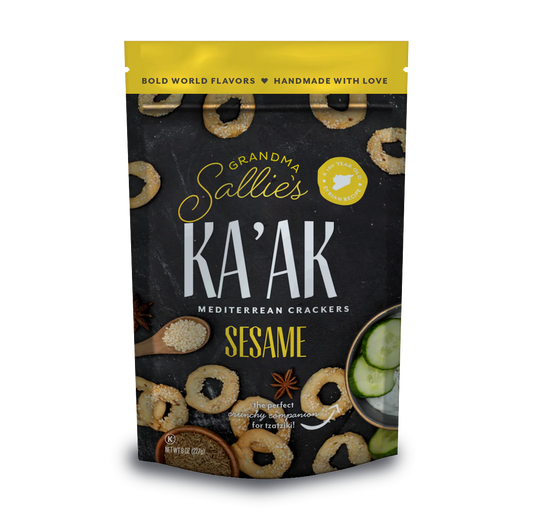 Grandma Sallie's Ka'ak Mediterranean Crackers, Sesame