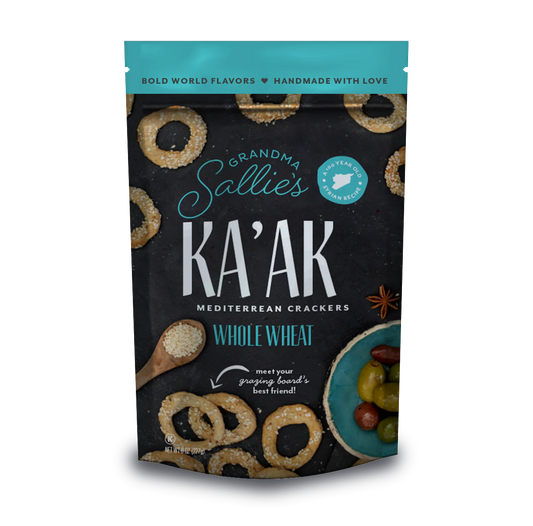 Grandma Sallie's Ka'ak Mediterranean Crackers, Whole Wheat